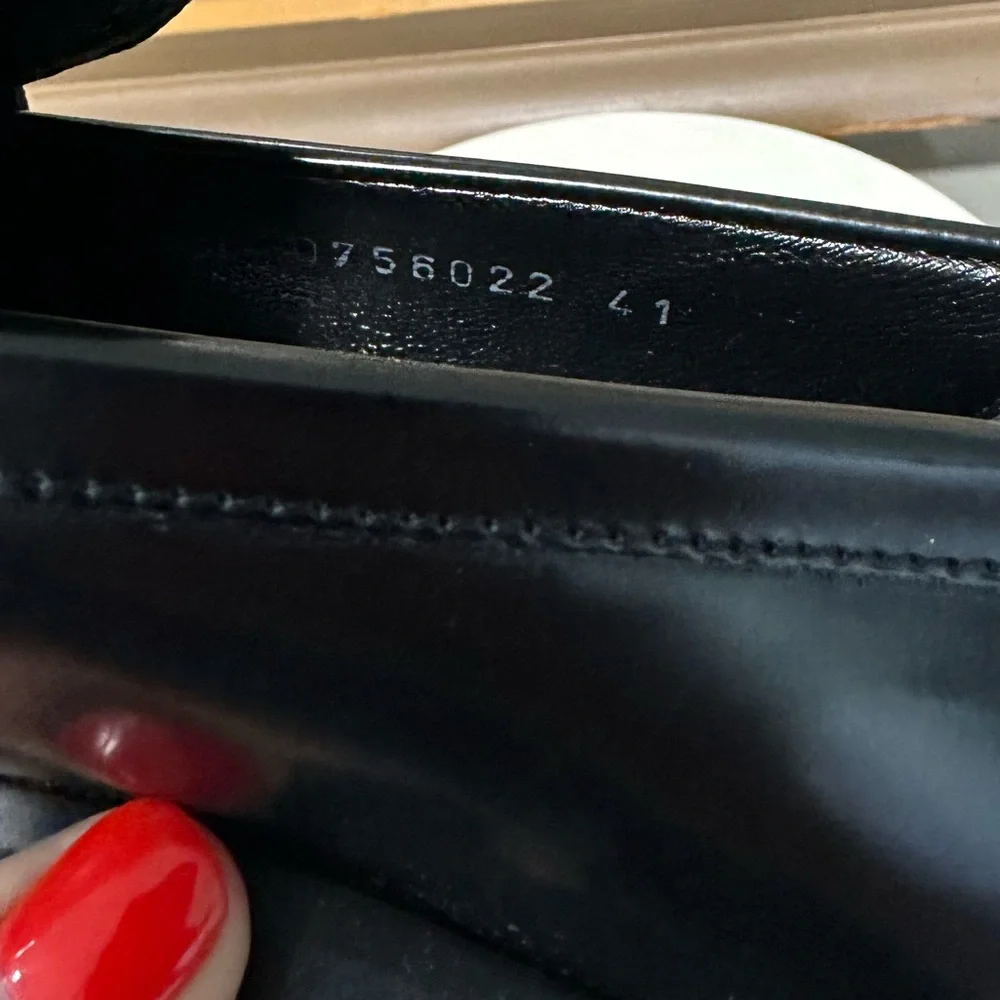 🌸AGL🌸 Ida Patent Leather Loafer In Black Size: 41